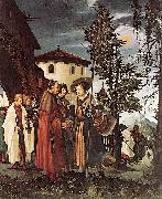 Albrecht Altdorfer St Florian Taking Leave of the Monastery painting